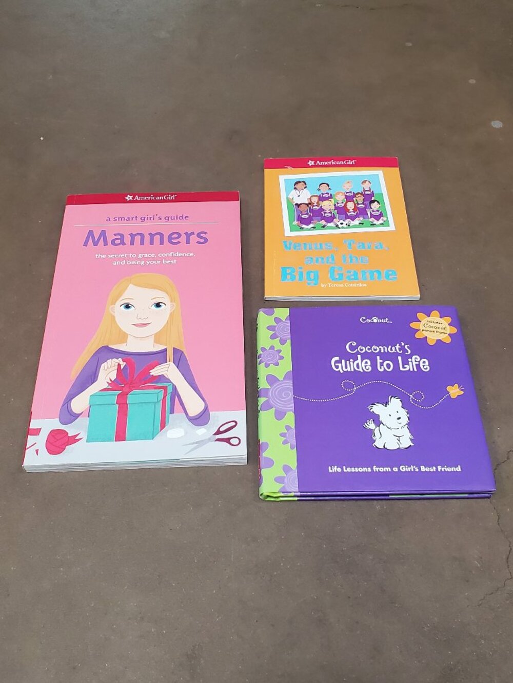 American Girl Book Lot - Coconut’s Guide, Smart Girl's Manners & Pet Story
